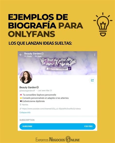 biografias de onlyfans|Crear una BIOGRAFÍA para ONLYFANS atractiva